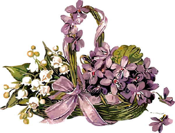 Vintage корзинка с цветами