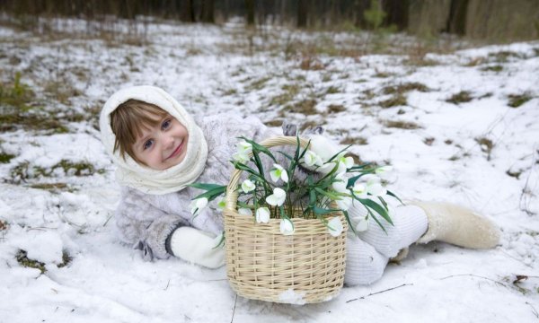 Фотосессия с подснежниками