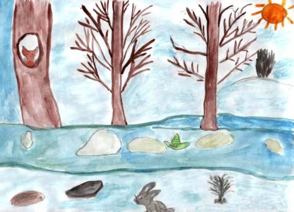 Иллюстрация весенние воды Рахманинова