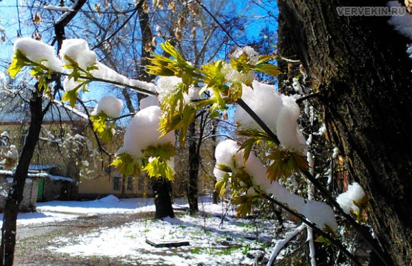 Набережная Самары в марте