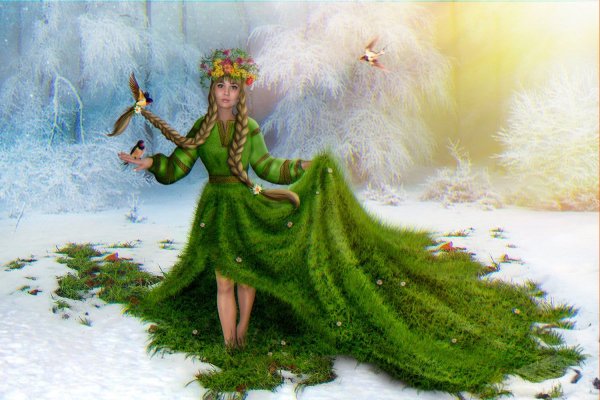 Девушка зима Весна