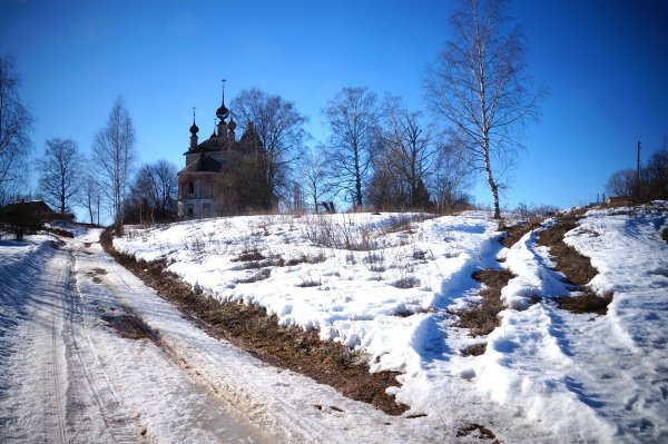 Весна март деревня