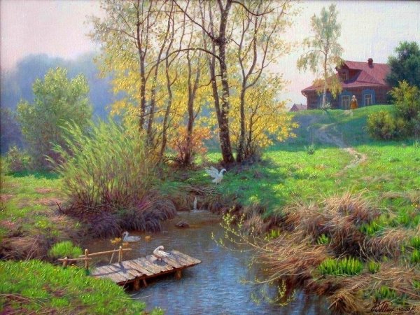 Художник Виктор Тормосов картины деревня