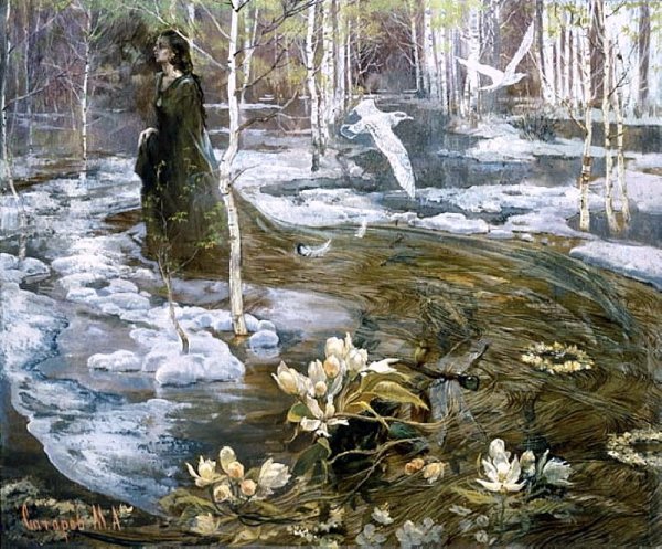 Соловей в саду