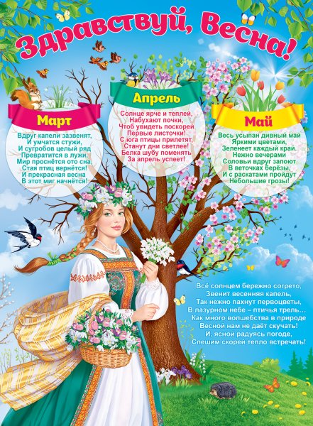 Весна плакат для детей