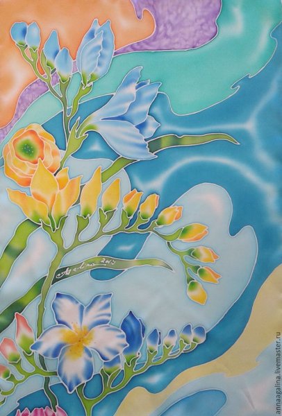 Ольга Петелина батик роспись по шёлку