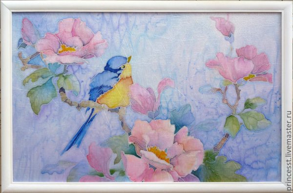 Батик на тему Весна