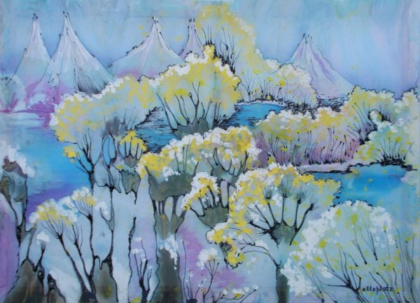 Декоративный весенний пейзаж