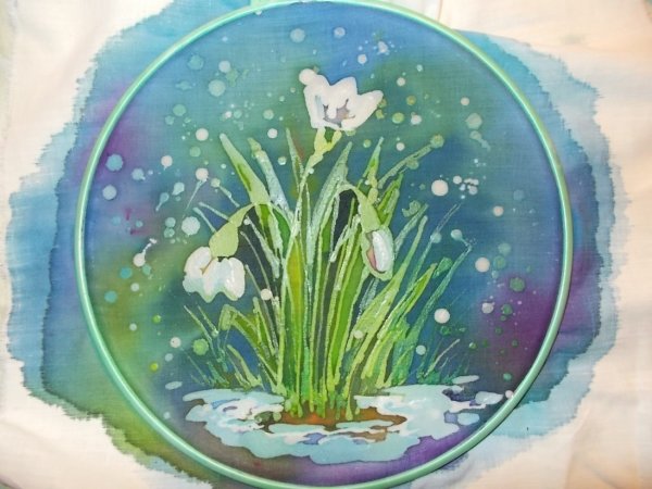 Батик одуванчики набрызг