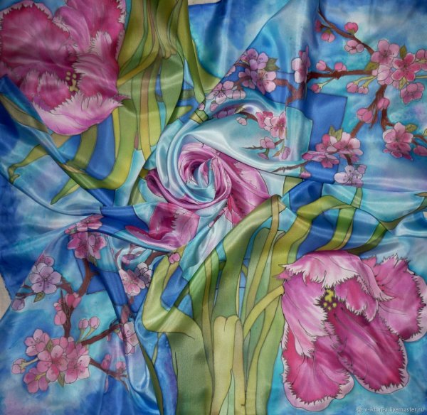 Батик Весна платок