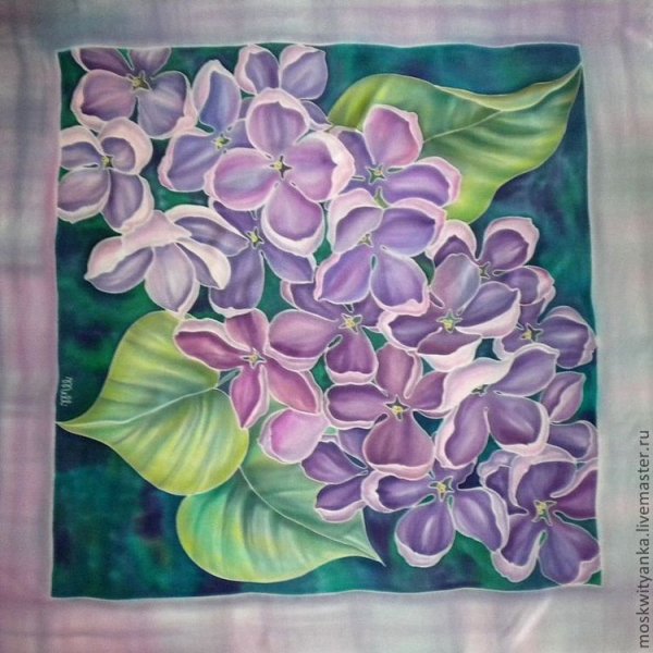 Холодный батик сирень
