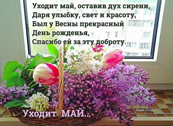 Уходит май оставив дух сирени