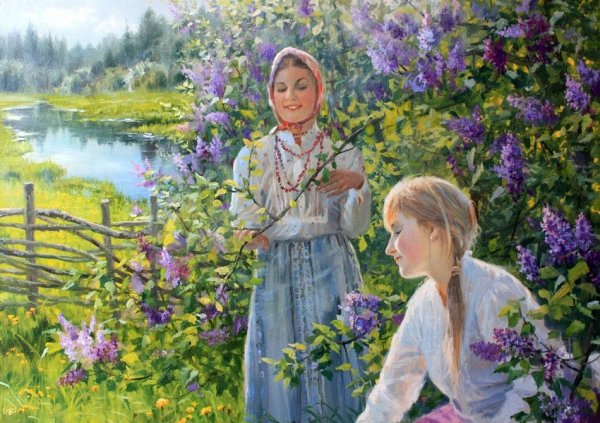 Владимир Жданов картины сирень