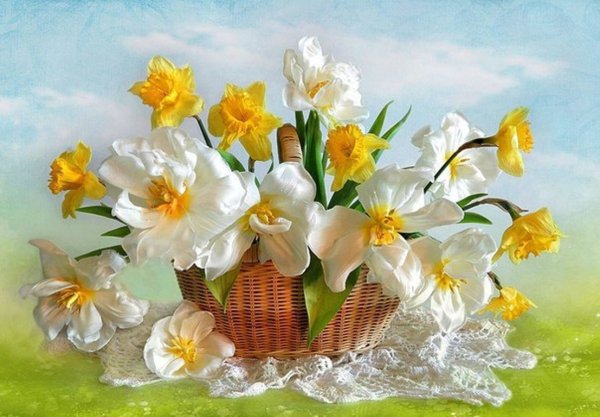 Открытки с весенними цветами