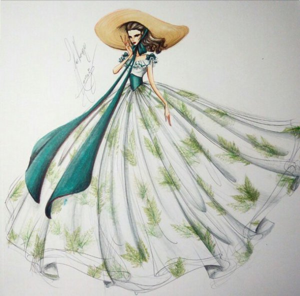 Эскиз платья весны