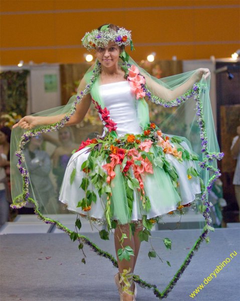 Платье в стиле Гжель