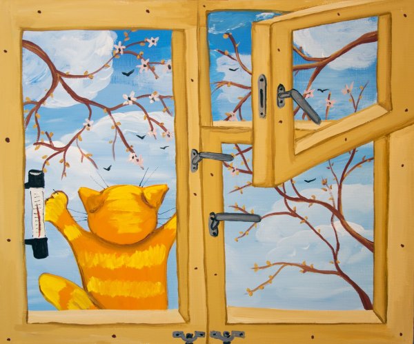 Зима в окно стучится поделка в сад