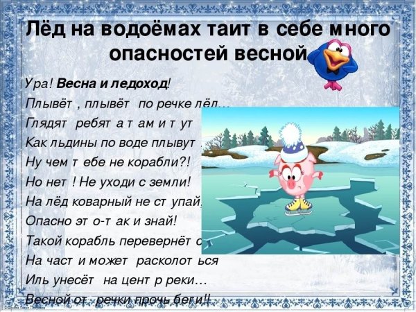 Осторожно весенний лед