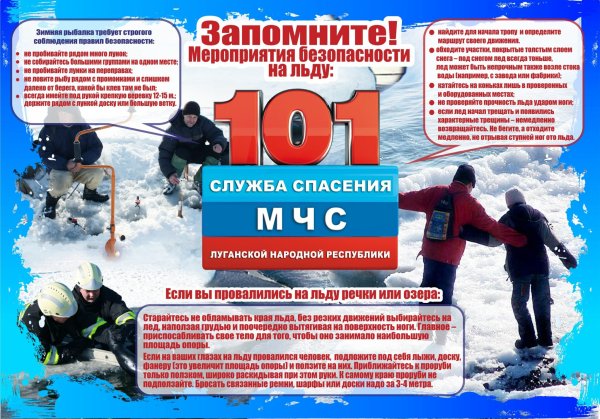 Осторожно тонкий лед для детей