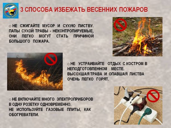 Загорание сухой растительности