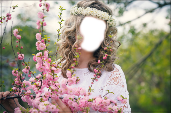 Фотомонтажи женщина Весна