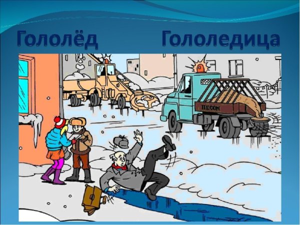 Рисунок на тему гололед