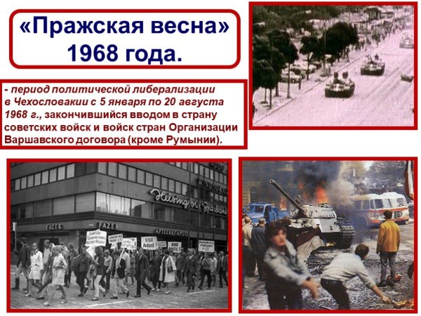 Пражская Весна в Чехословакии 1968 причины
