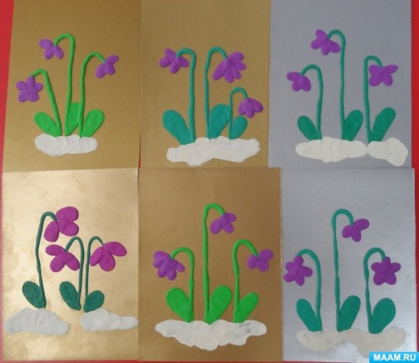 Пластилинография Весна