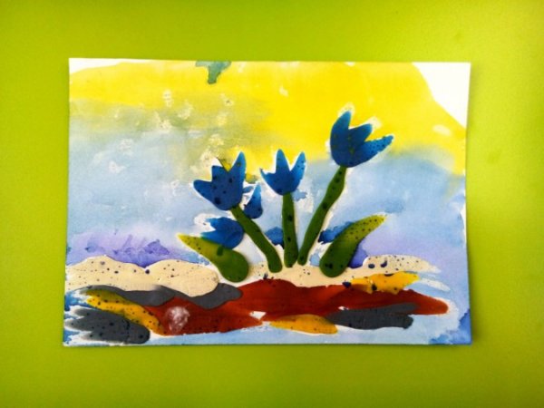 Пластилиновая живопись Весна