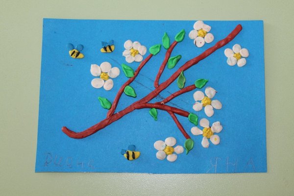 Пластилинография Весна