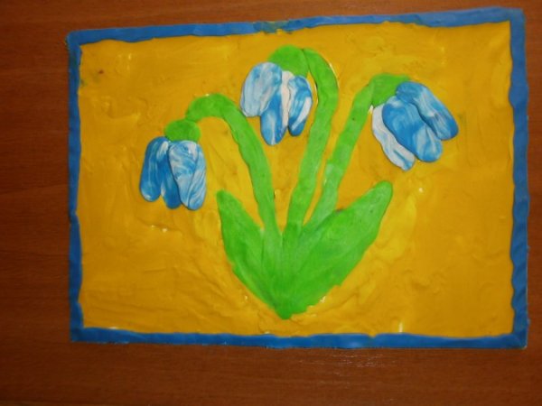 Пластилиновая живопись Весна