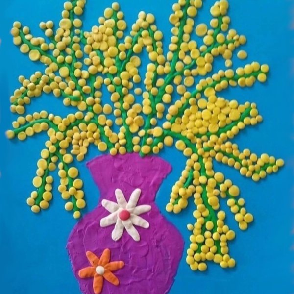 Рисование пластилином в детском саду