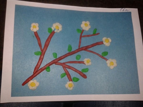 Пластилинография Подснежник