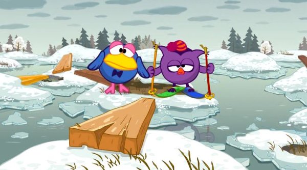 Осторожно тонкий лед Смешарики