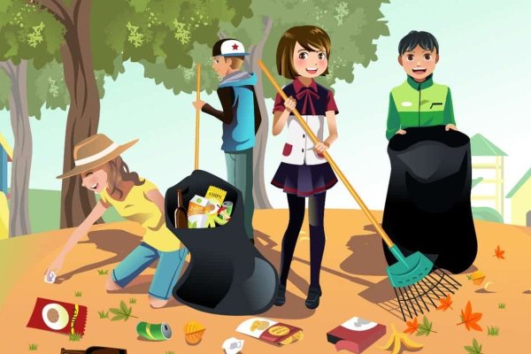 Дети на субботнике