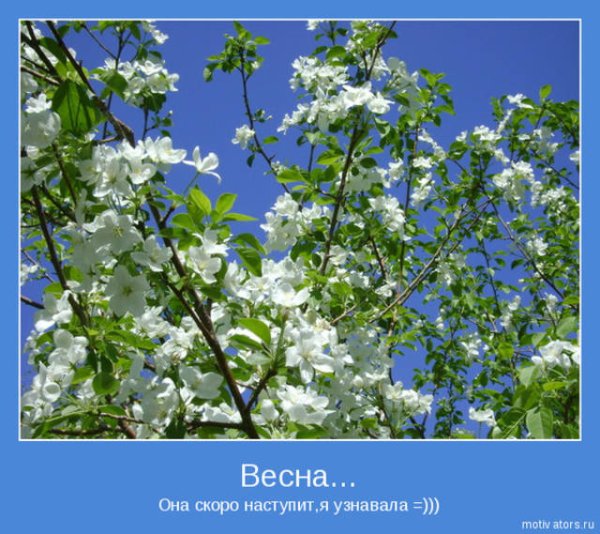 С наступающей весной