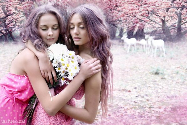 Фотосессия с подругой весной