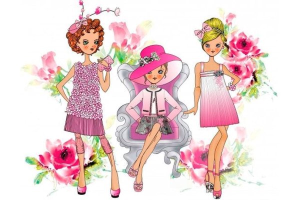 Модные иллюстрации детской одежды