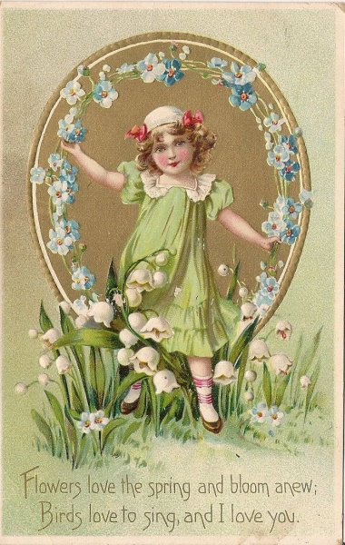 Винтажные весенние открытки