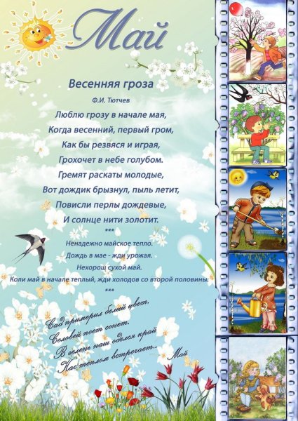 Весенние месяцы картинки для детского сада