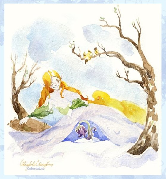 Раскраска. Весна