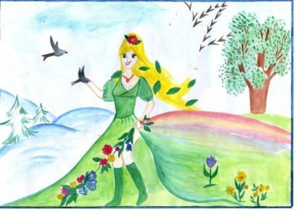 Детские рисунки Весна