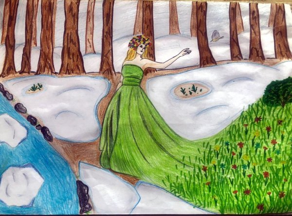 Рисунок на тему Весна