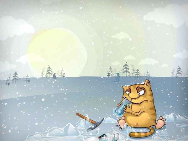 Кот в ромашках