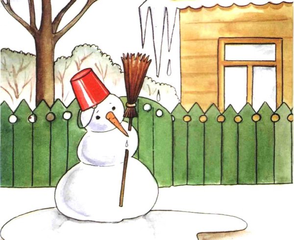 Тающий Снеговик для детей