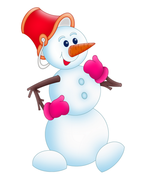 Снеговик на прозрачном фоне