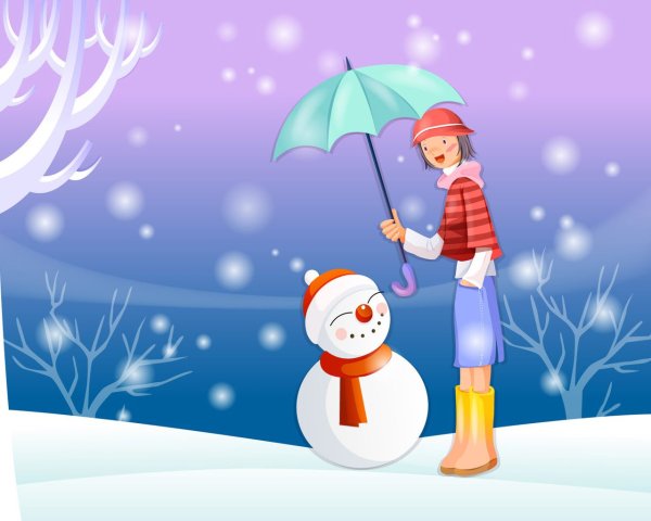 Снеговик девочка