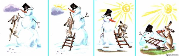 Снеговик заяц