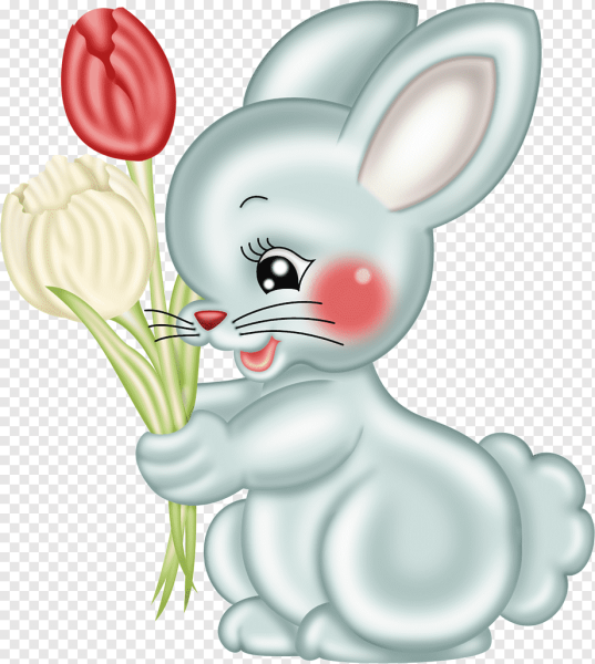 Заяц с цветочком