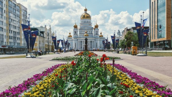 Саранск храм Ушакова зимой